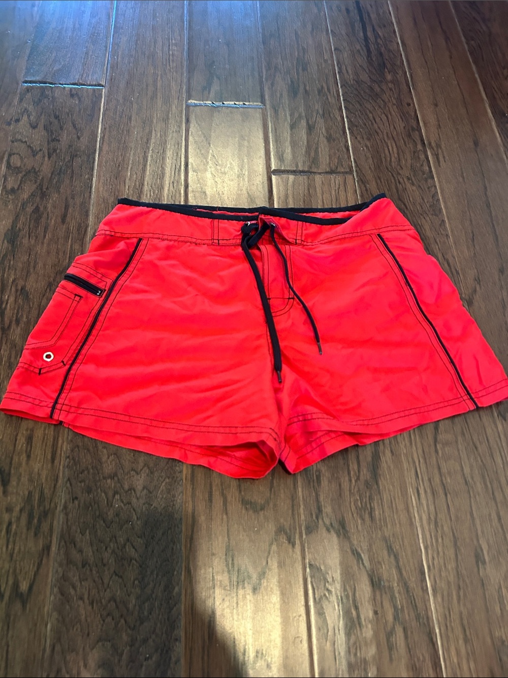 Oxide red swim shorts